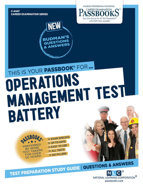 Book cover of Operations Management Test Battery: Passbooks Study Guide (Career Examination Series)
