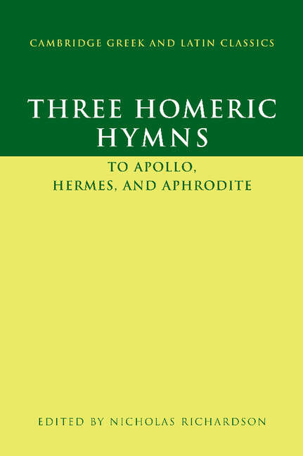 Book cover of Three Homeric Hymns