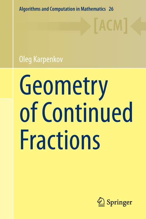 Book cover of Geometry of Continued Fractions