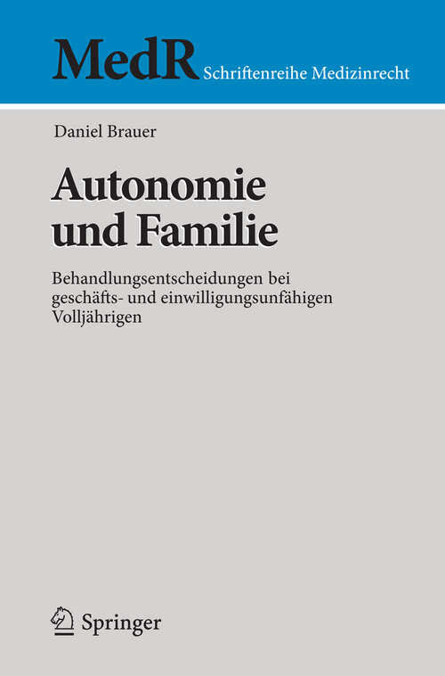 Book cover of Autonomie und Familie