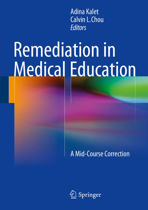 Book cover of Remediation in Medical Education