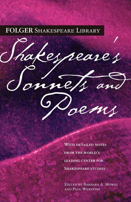 Book cover of Shakespeare's Sonnets amd Poems (Folger Shakespeare Library)