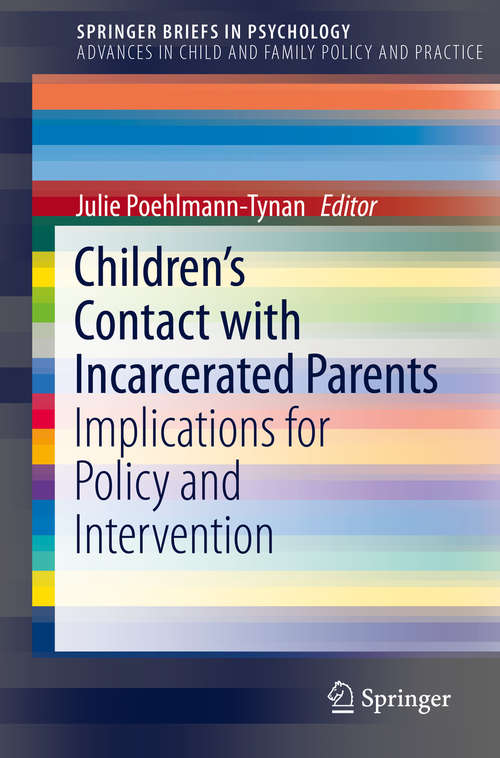 Book cover of Children's Contact with Incarcerated Parents