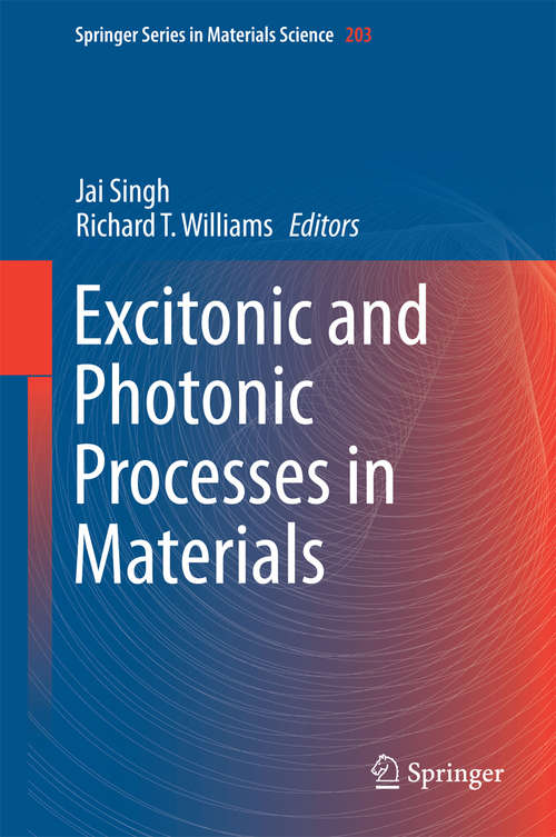 Book cover of Excitonic and Photonic Processes in Materials