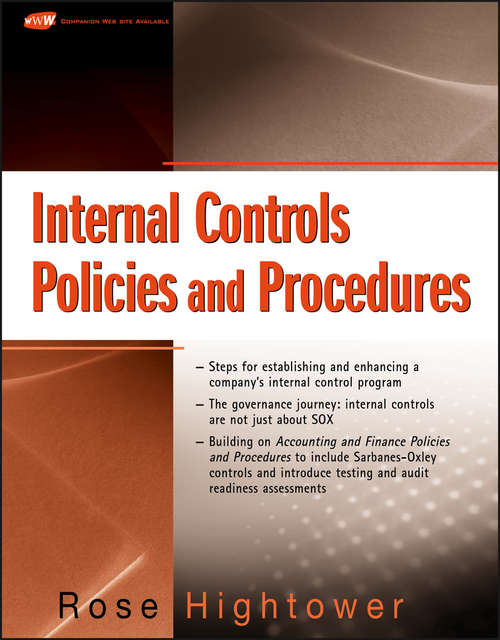 Book cover of Internal Controls Policies and Procedures