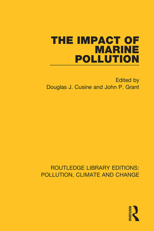 Book cover of The Impact of Marine Pollution