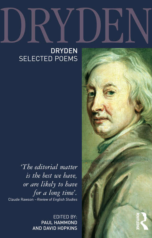 Dryden: Selected Poems (Longman Annotated English Poets)