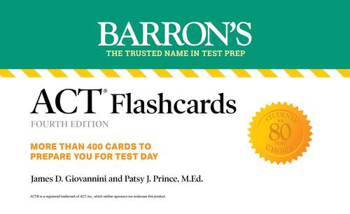 ACT Flashcards, Fourth Edition:  Up-to-Date Review (Barron's Test Prep)