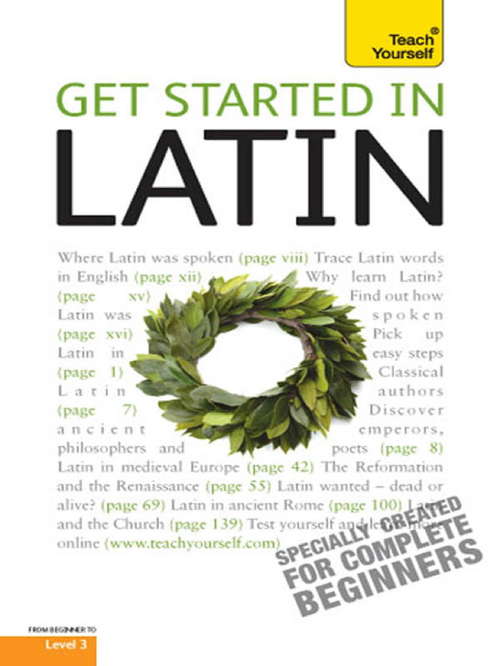 Book cover of Get Started in Latin Absolute Beginner Course: The essential introduction to reading, writing, speaking and understanding a new language