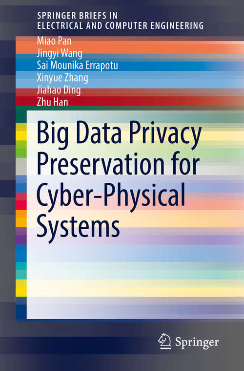 Big Data Privacy Preservation for Cyber-Physical Systems (SpringerBriefs in Electrical and Computer Engineering)