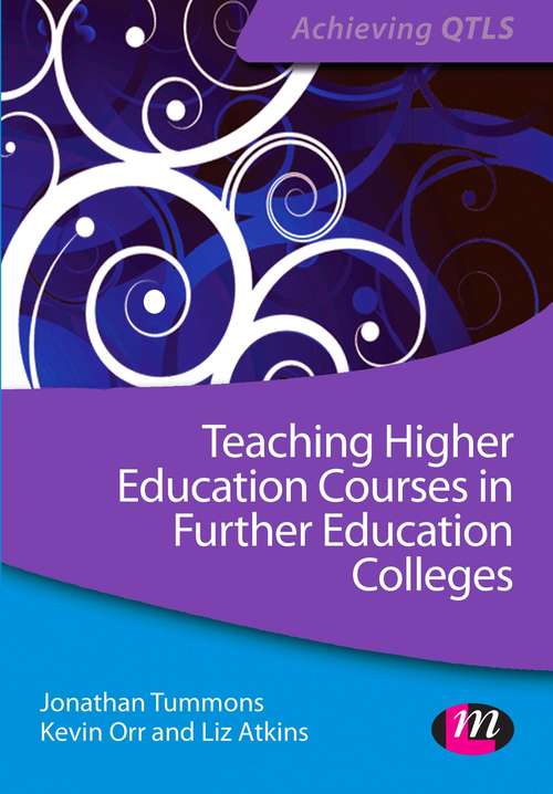 Book cover of Teaching Higher Education Courses in Further Education Colleges