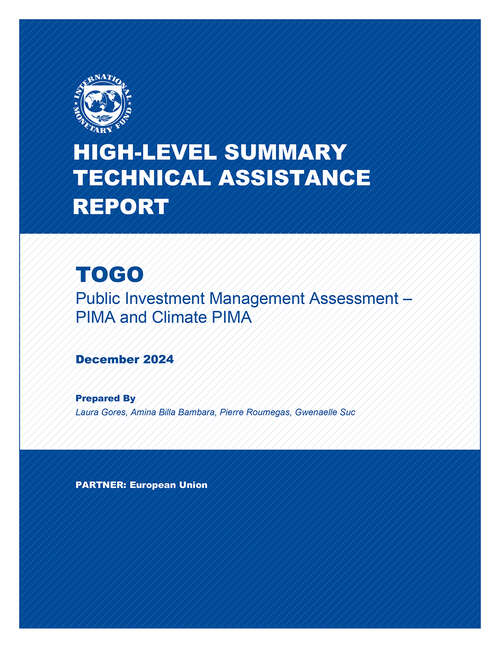 Book cover of Togo: Public Investment Management Assessment - PIMA and Climate PIMA