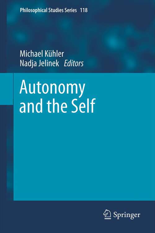 Book cover of Autonomy and the Self