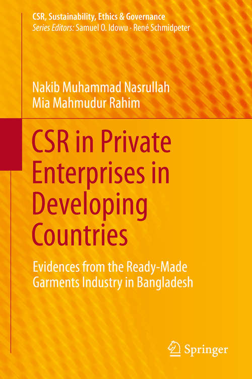 Book cover of CSR in Private Enterprises in Developing Countries