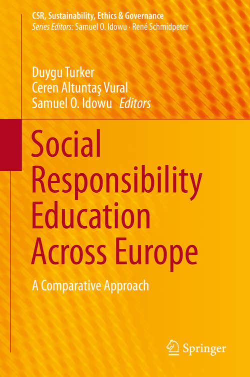 Book cover of Social Responsibility Education Across Europe