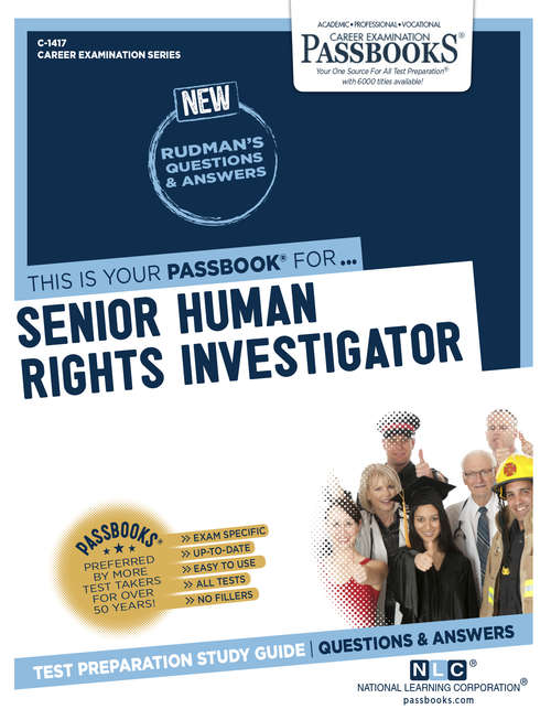 Book cover of Senior Human Rights Investigator: Passbooks Study Guide (Career Examination Series: C-1417)