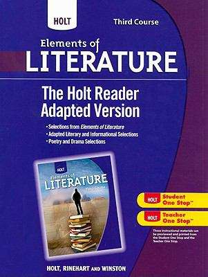 Book cover of Holt Elements of Literature, Third Course, The Holt Reader, Adapted Version