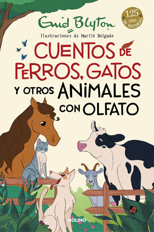 Book cover of Cuentos de perros, gatos y otros animales con olfato