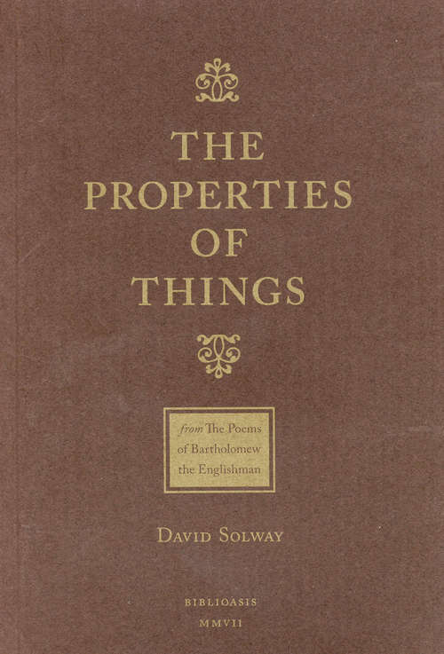 Book cover of The Properties of Things