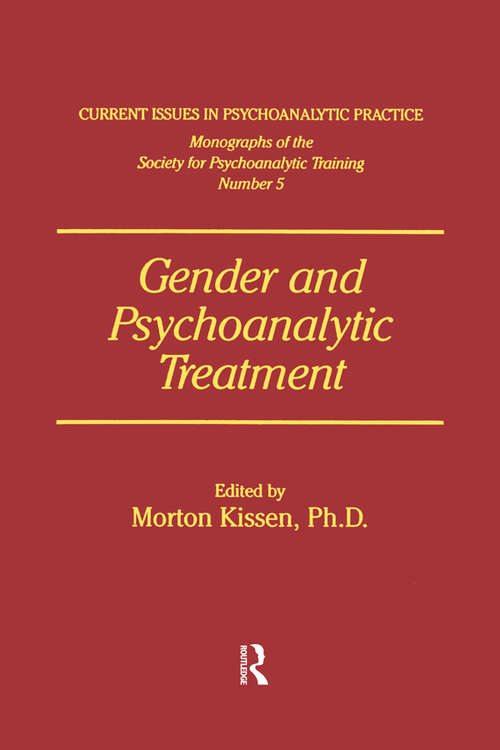 Book cover of Gender And Psychoanalytic Treatment