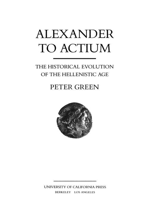 Book cover of Alexander to Actium