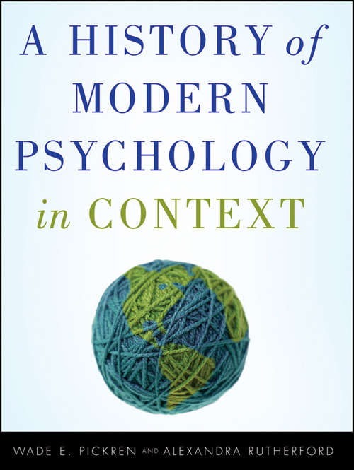 Book cover of A History of Modern Psychology in Context