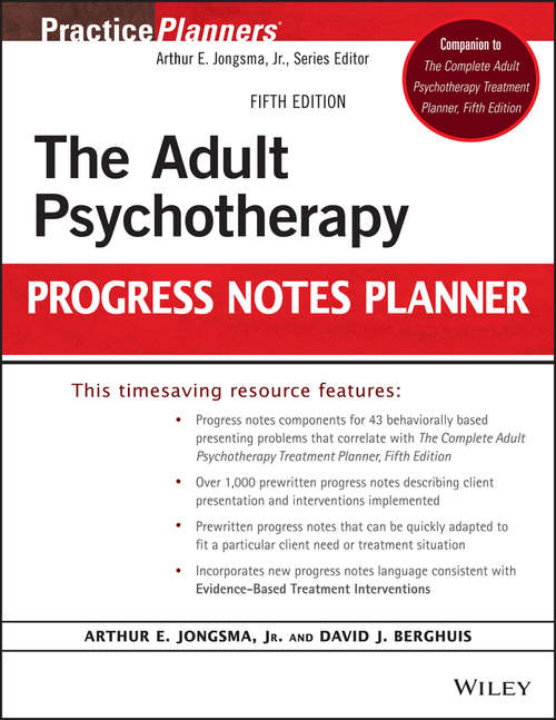 Book cover of The Adult Psychotherapy Progress Notes Planner