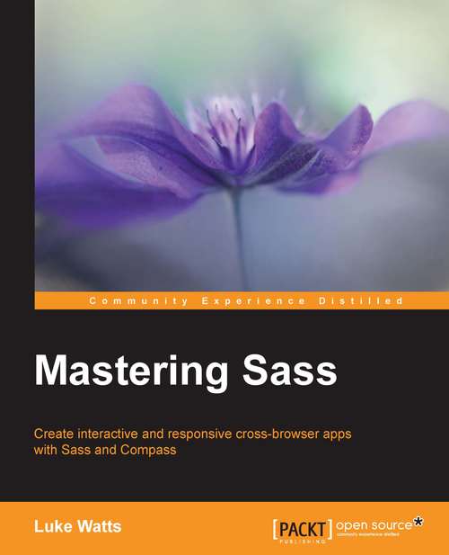 Book cover of Mastering Sass