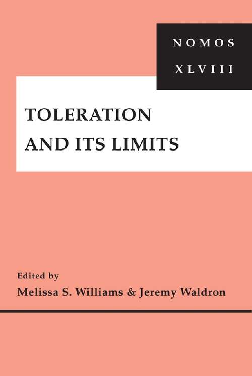 Book cover of Toleration and Its Limits