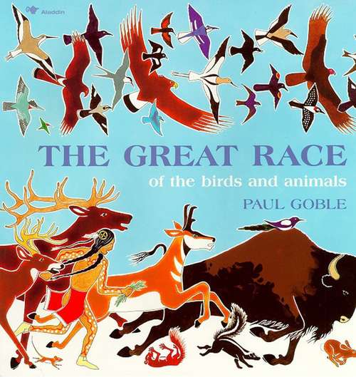 Book cover of The great Race of the Birds and Animals