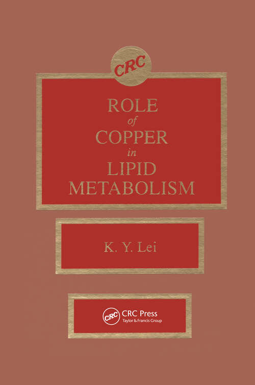 Book cover of Roles of Copper in Lipid Metabolism