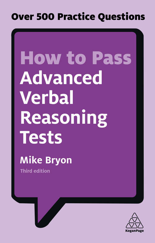 Book cover of How to Pass Advanced Verbal Reasoning Tests: Over 500 Practice Questions