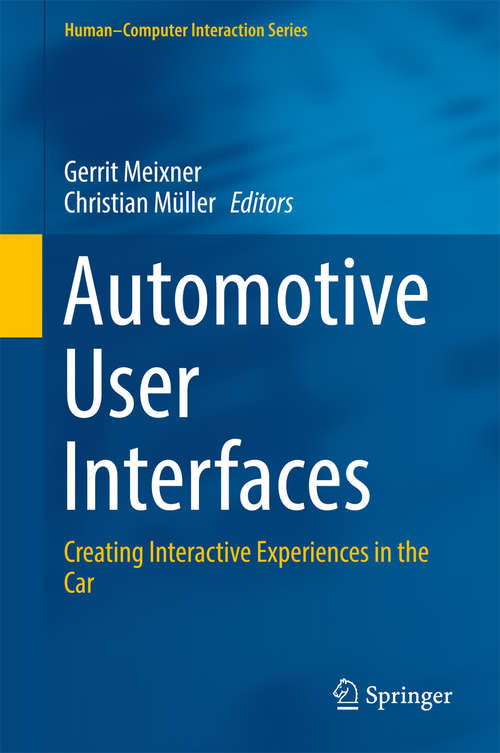 Book cover of Automotive User Interfaces