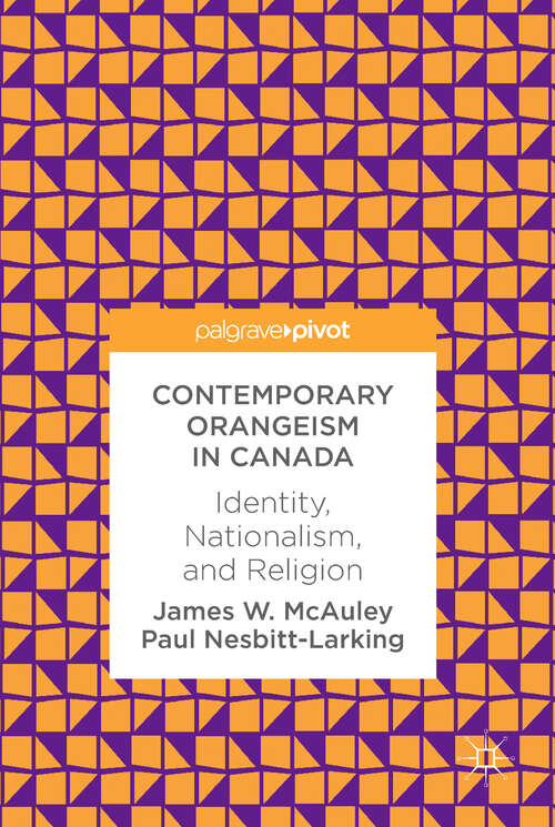 Book cover of Contemporary Orangeism in Canada