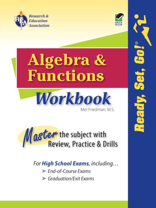 Book cover of Algebra and Functions Workbook (Mathematics Learning And Practice Ser.)