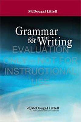 Book cover of McDougal Littrell Grammar for Writing (Grade #7)