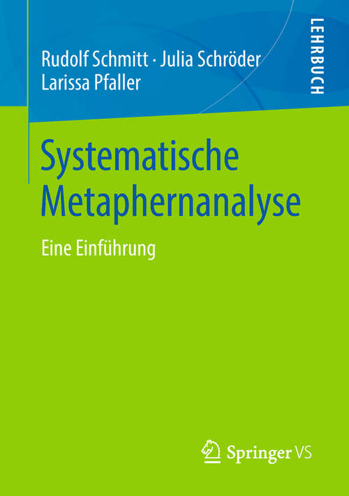 Book cover of Systematische Metaphernanalyse: Eine Einführung