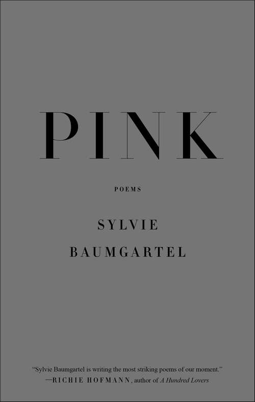Book cover of Pink: Poems