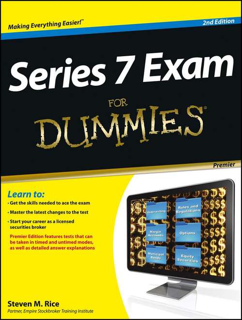 Book cover of Series 7 Exam For Dummies