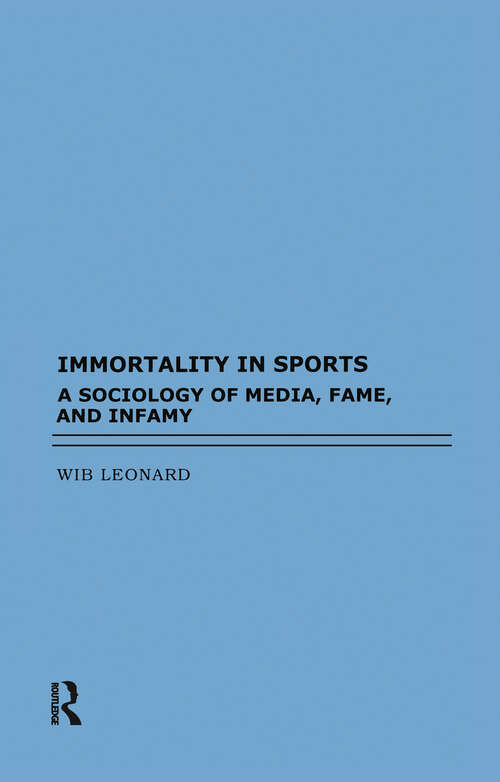 Book cover of Immortality in Sports