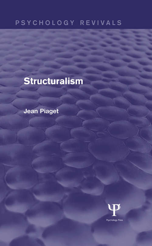 Book cover of Structuralism (Psychology Revivals)