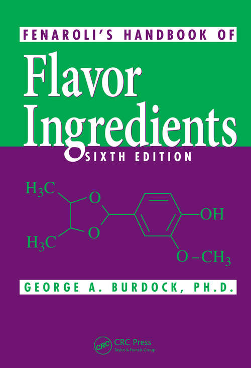 Book cover of Fenaroli's Handbook of Flavor Ingredients