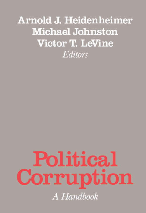 Book cover of Political Corruption: A Handbook (2)