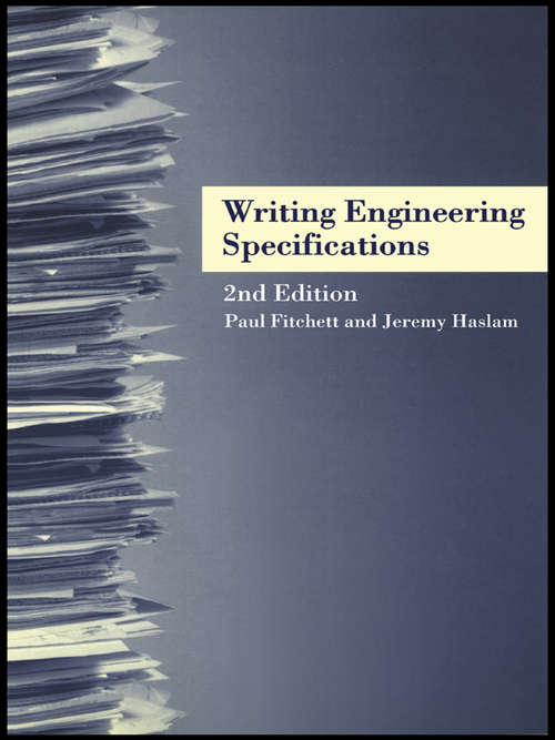 Book cover of Writing Engineering Specifications (2)
