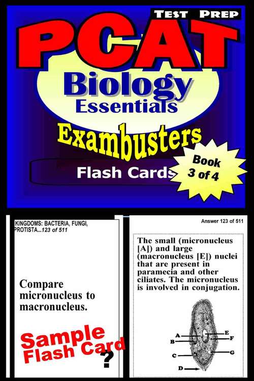 Book cover of PCAT Test Prep Flash Cards: Biology Essentials (Exambusters PCAT Workbook #3)