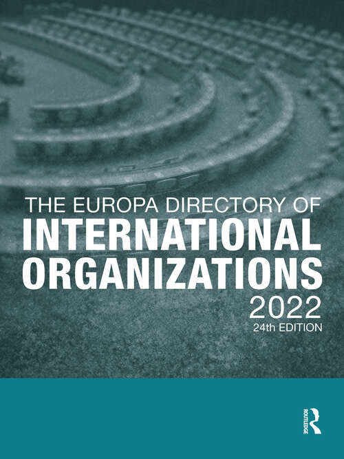 Book cover of The Europa Directory of International Organizations 2022 (24)