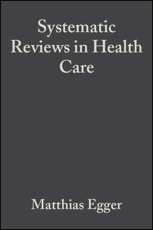 Book cover of Systematic Reviews in Health Care
