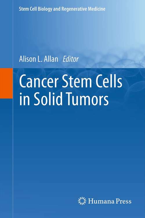 Book cover of Cancer Stem Cells in Solid Tumors