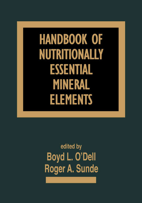 Book cover of Handbook of Nutritionally Essential Mineral Elements (Clinical Nutrition in Health and Disease)