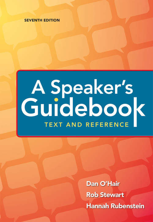 Book cover of A Speaker’s Guidebook (Seventh Edition): Text and Reference